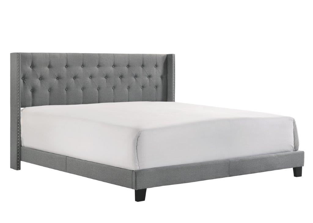 Crown Mark Makayla Grey  queen bed frame