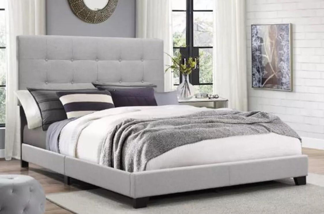 Gray full size bed frame